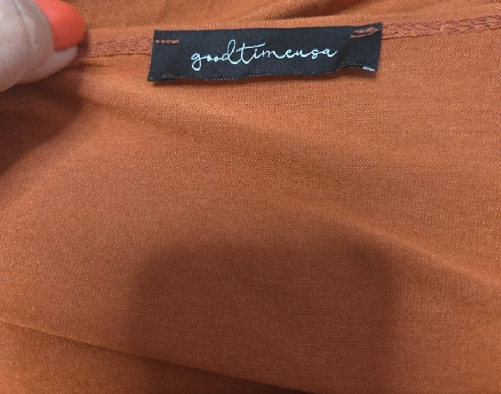 Rust Orange Long Cardigan and Pants Set Medium Size 3 Pieces[1115]